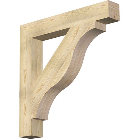 Ekena Millwork Funston Block Rough Sawn Bracket, Douglas Fir, 6"W x 42"D x 42"H BKT06X42X42FST05RDF